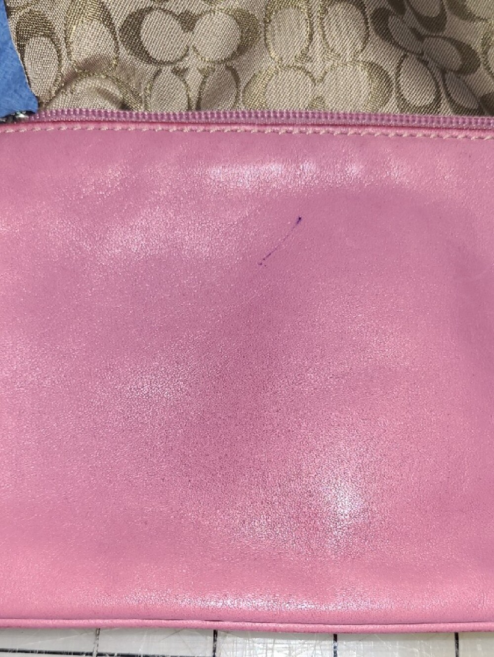 Coach Pink Leather Wristlet with Front Buckle Pocket - Picture 9 of 11